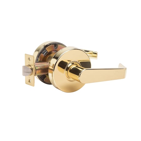 Trans Atlantic Co. LSV Saturn Standard Duty Bright Brass Grade 2 Commercial Cylindrical Passage Hall/Closet Door Handle DL-LSV10-US3